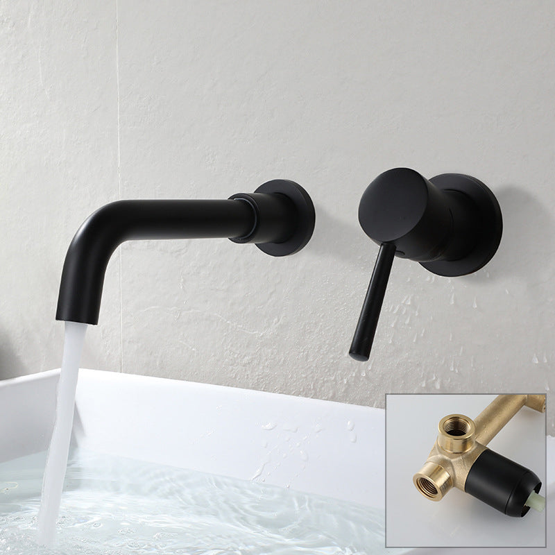 Commercial 2-Handle Wall Mount Bathroom Sink Faucet