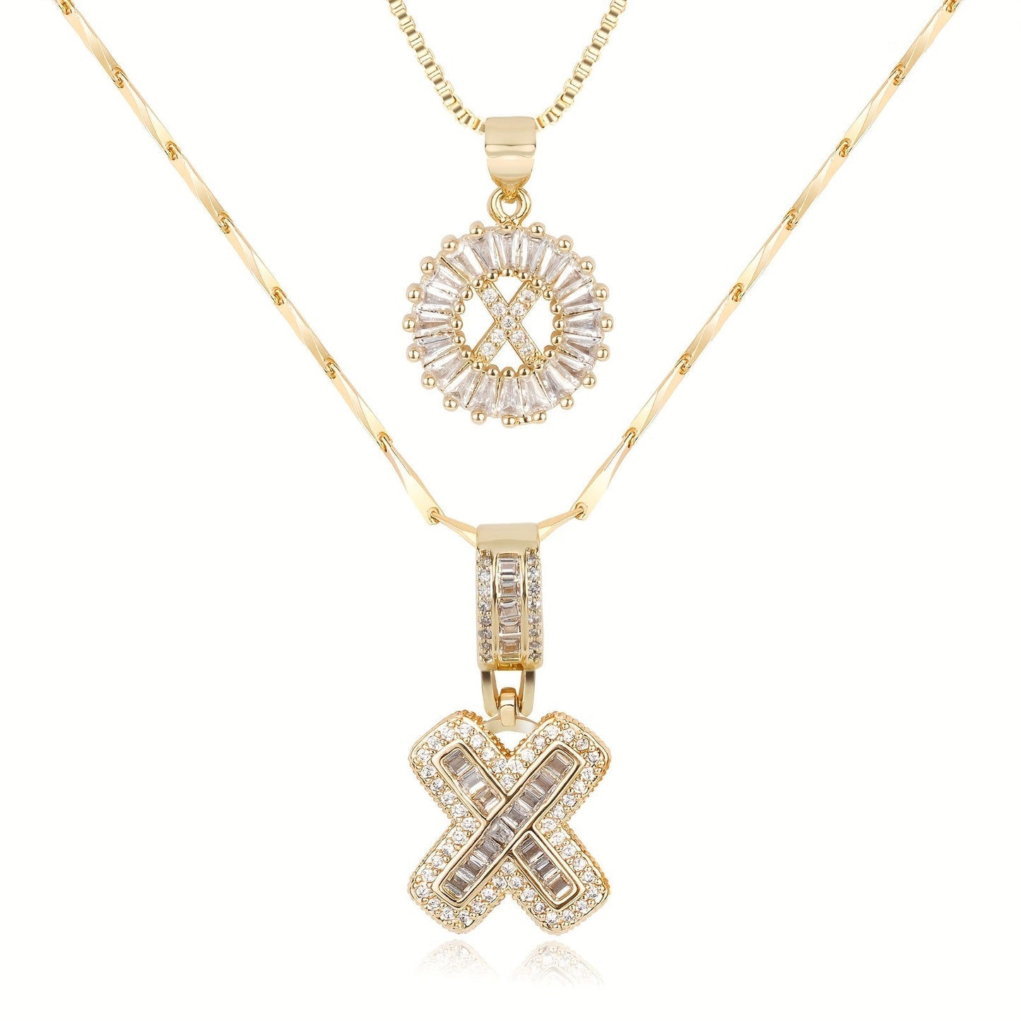 Personalized 14k Gold Initial Diamond Pendants