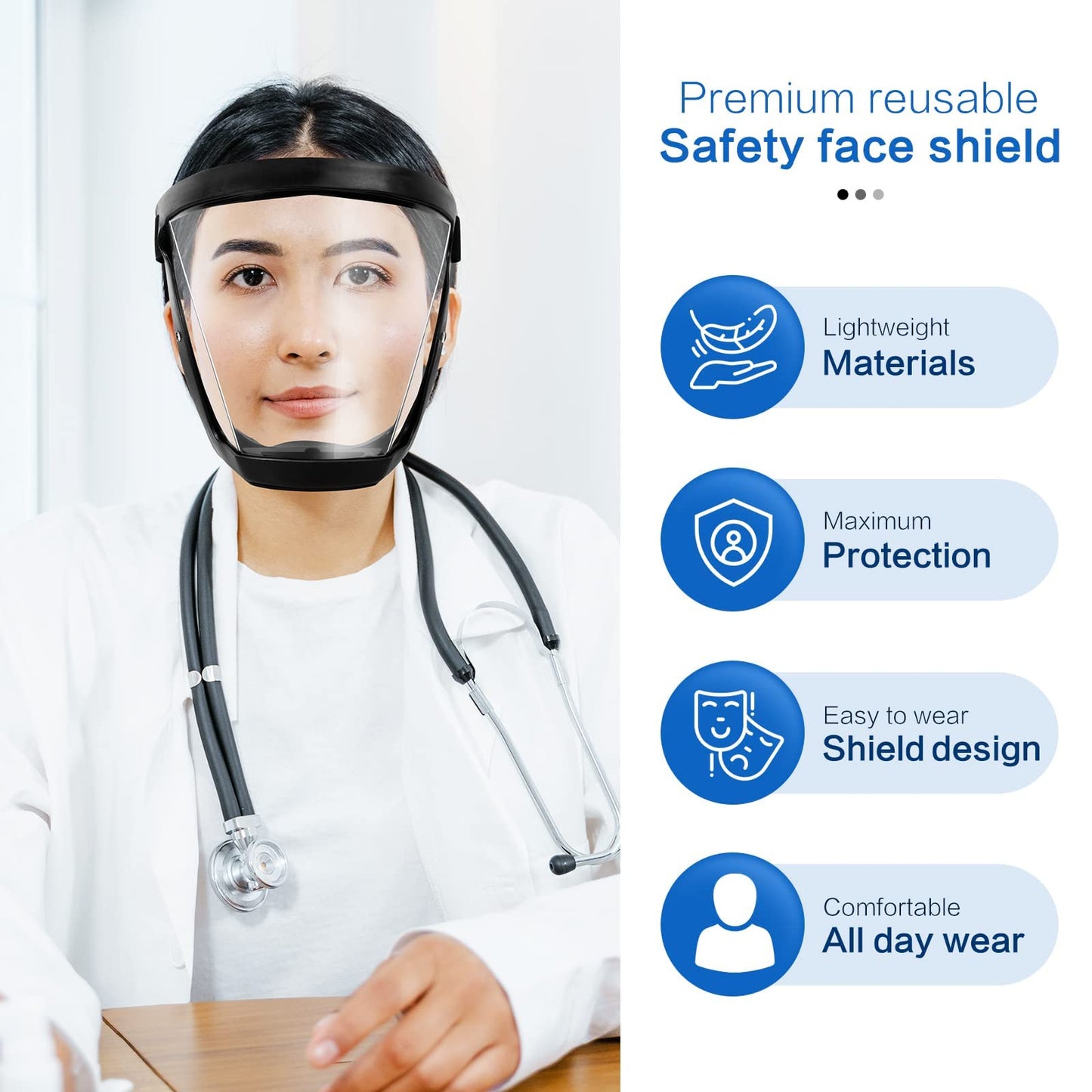 Clear Face Guard Anti Fog Protective Visor