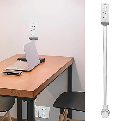 Compact USB Outlet Expander with 180-Degree Rotation