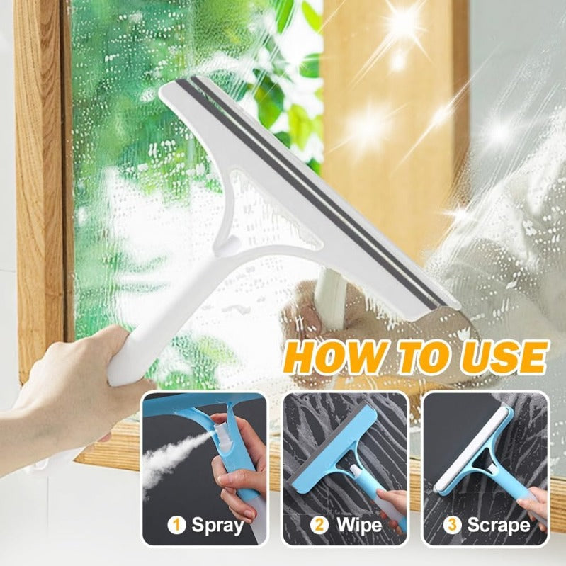 Multi Tool Window Cleaner with Spray Bottle