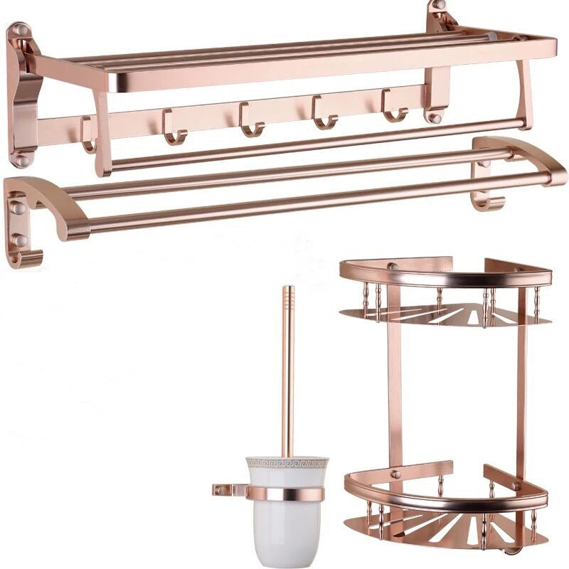 Luxury 5/6 Piece Bathroom Set with Shelf and Towel Rack