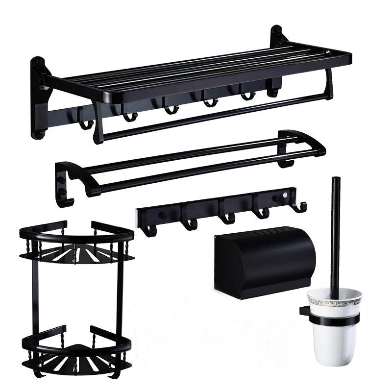 Luxury 5/6 Piece Bathroom Set with Shelf and Towel Rack