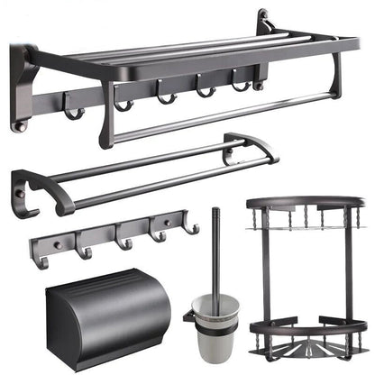 Luxury 5/6 Piece Bathroom Set with Shelf and Towel Rack