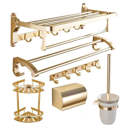 Luxury 5/6 Piece Bathroom Set with Shelf and Towel Rack