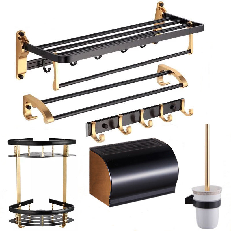 Luxury 5/6 Piece Bathroom Set with Shelf and Towel Rack