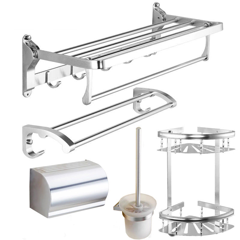 Luxury 5/6 Piece Bathroom Set with Shelf and Towel Rack