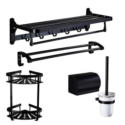 Luxury 5/6 Piece Bathroom Set with Shelf and Towel Rack