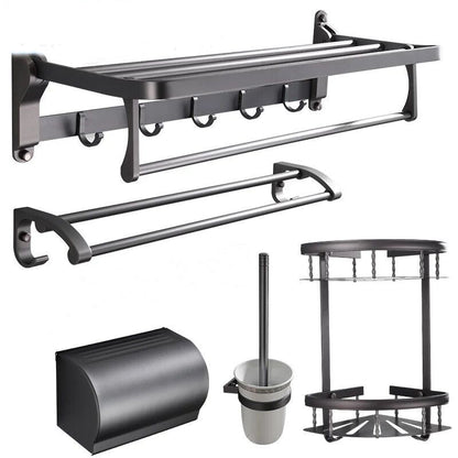 Luxury 5/6 Piece Bathroom Set with Shelf and Towel Rack
