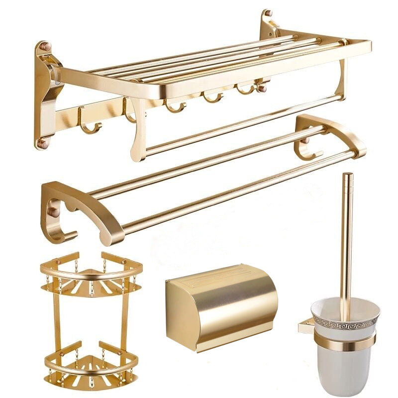 Luxury 5/6 Piece Bathroom Set with Shelf and Towel Rack