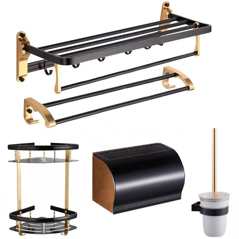 Luxury 5/6 Piece Bathroom Set with Shelf and Towel Rack