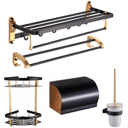 Luxury 5/6 Piece Bathroom Set with Shelf and Towel Rack