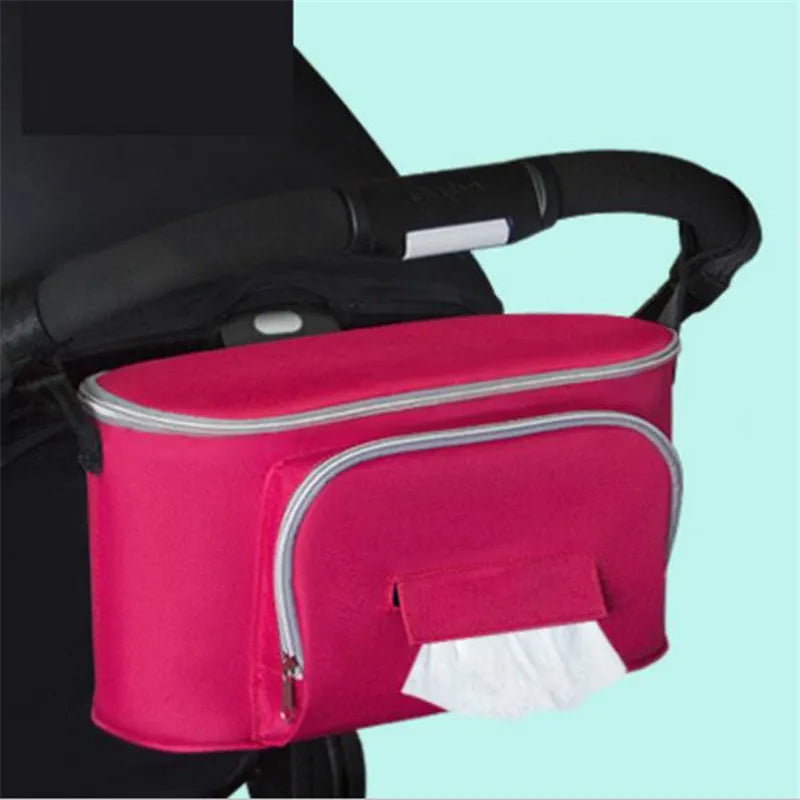Practical Baby Stroller Storage Bag with Thermal Pocket