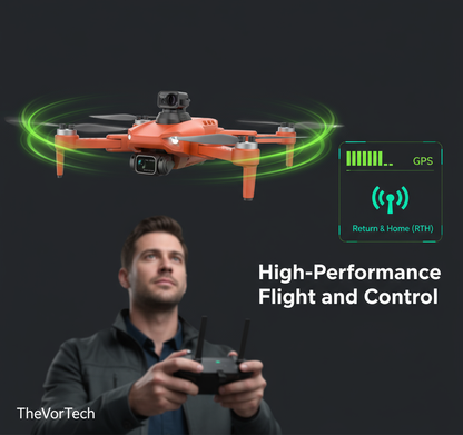 High Tech 4K GPS Drone with 360 Safety Sensor