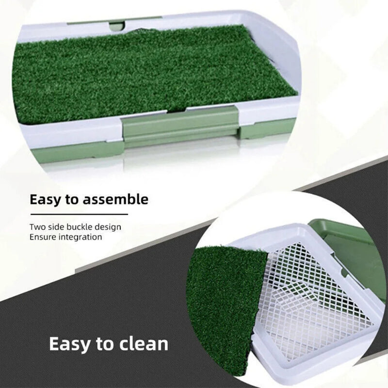 Easy Clean Pet Litter Box with Artificial Turf