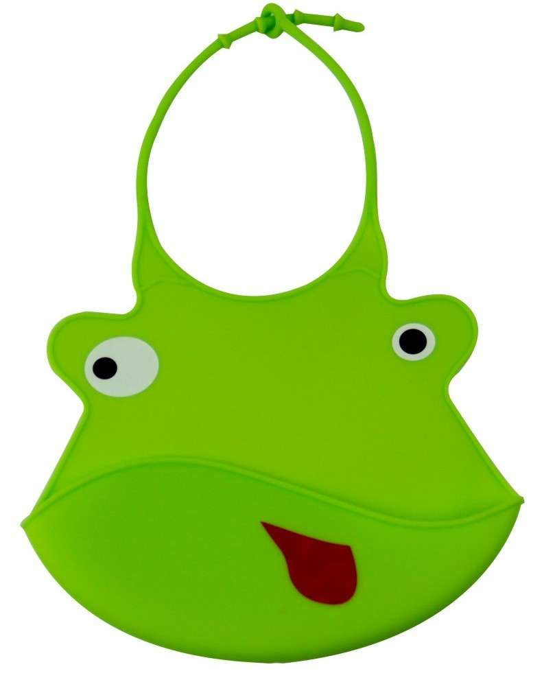Silicone Baby Bib with Crumb Catcher - Waterproof and Adjustable