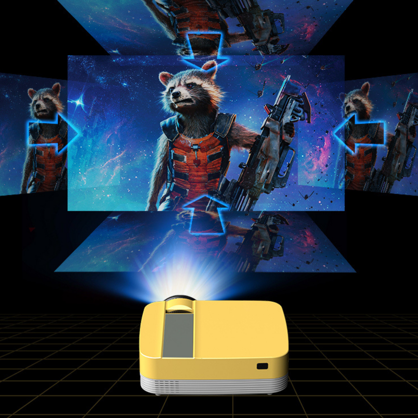 Compact Wireless HD Mini LED Projector for Laptop Phone