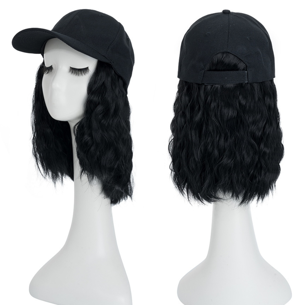 Durable Synthetic Curly Wig Cap Baseball Hat