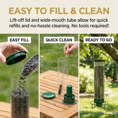 Squirrel Proof Bird Feeder with Weight Activated Protection