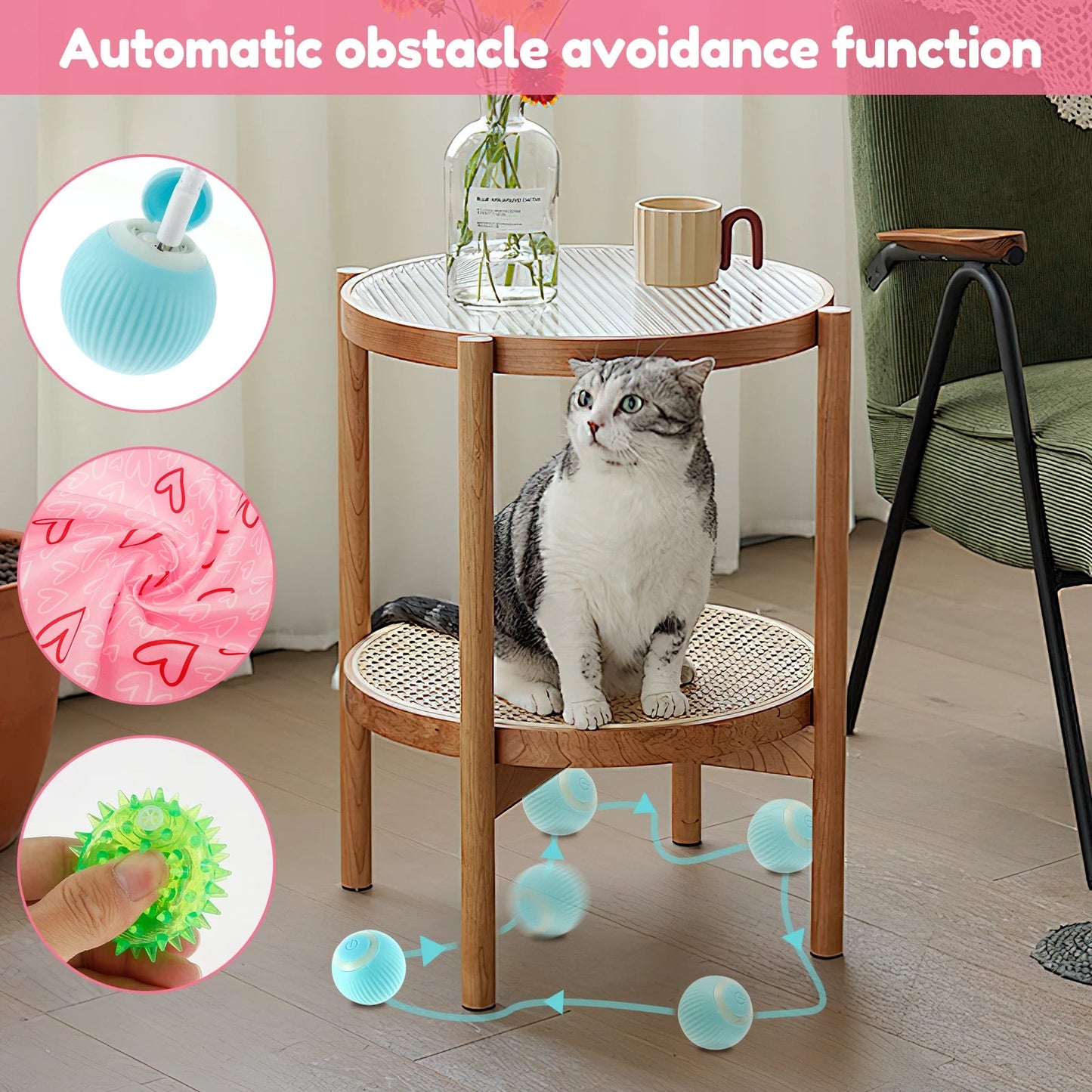 Fun Cat Play Toy with Interactive Ball