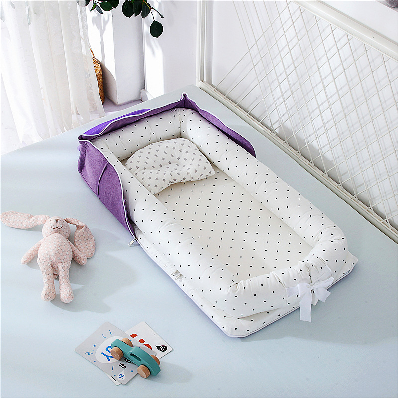 Compact Folding Baby Crib with Pillow - Halri