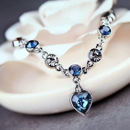 Sparkling Ocean Crystal Charm Bracelet