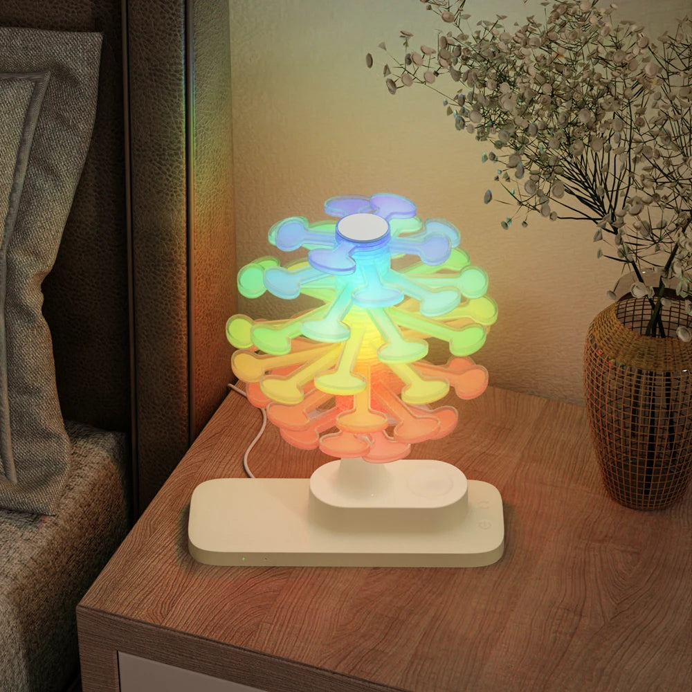 Stylish Spiral Desk Lamp with Built-in Wireless Charger