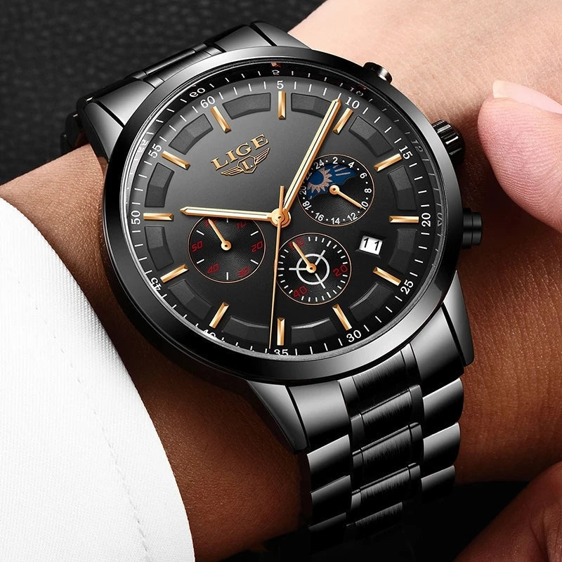 Tough Leather Strap Military Watch – Waterproof Quartz Timepiece - Halri