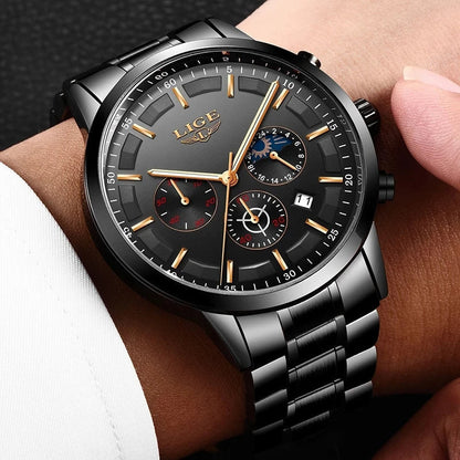 Tough Leather Strap Military Watch – Waterproof Quartz Timepiece - Halri