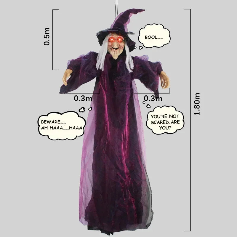 Spooky Halloween Witch Figure with Lights and Sound
