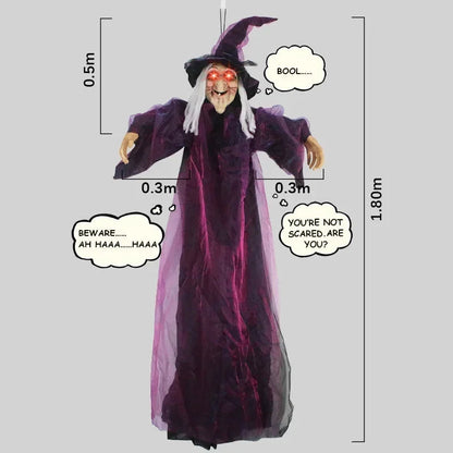 Spooky Halloween Witch Figure with Lights and Sound