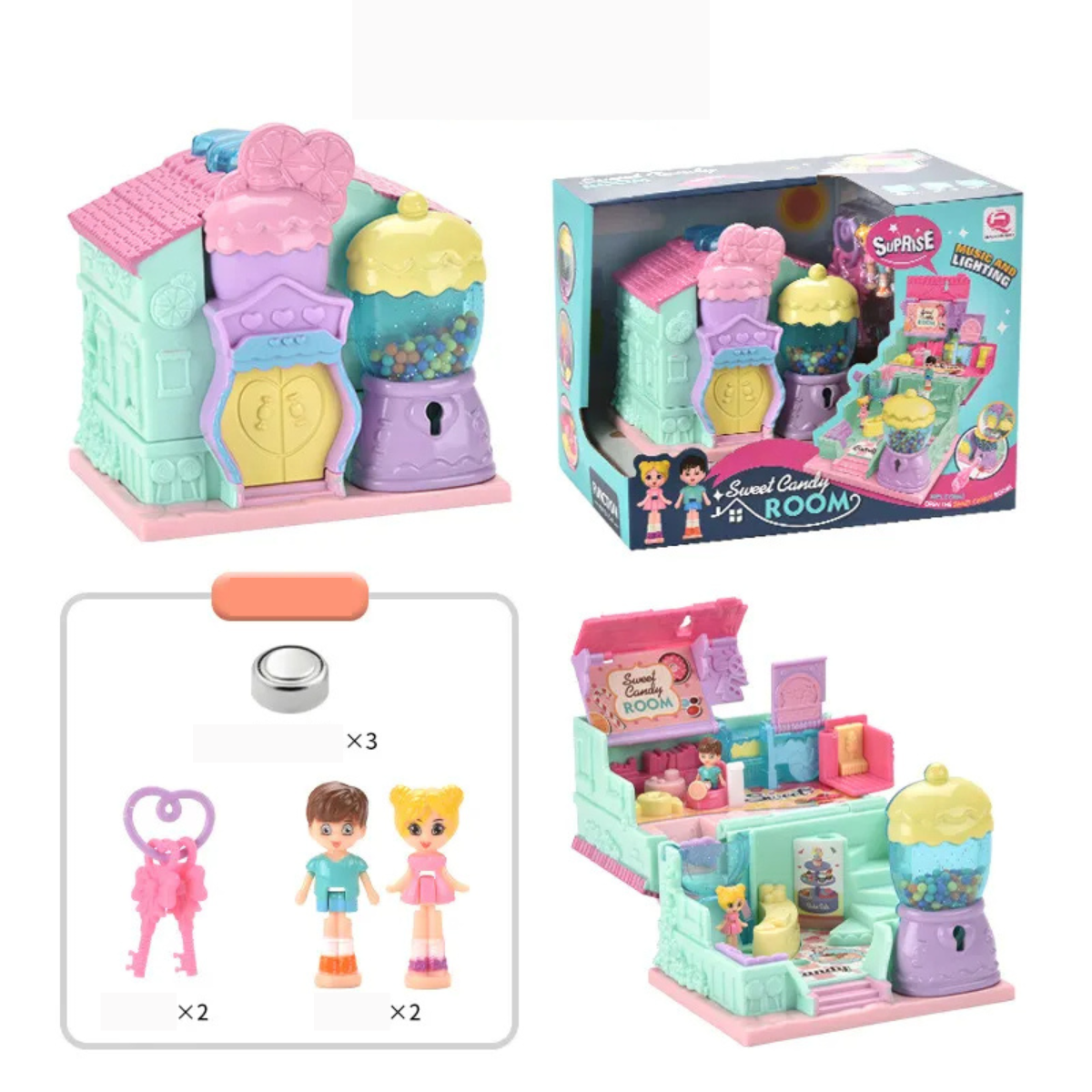 Mini Delight Dollhouse with Café and Play Rooms