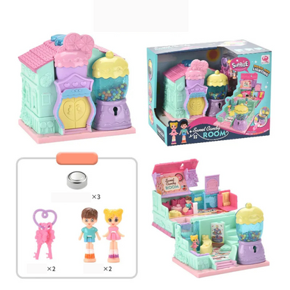 Mini Delight Dollhouse with Café and Play Rooms
