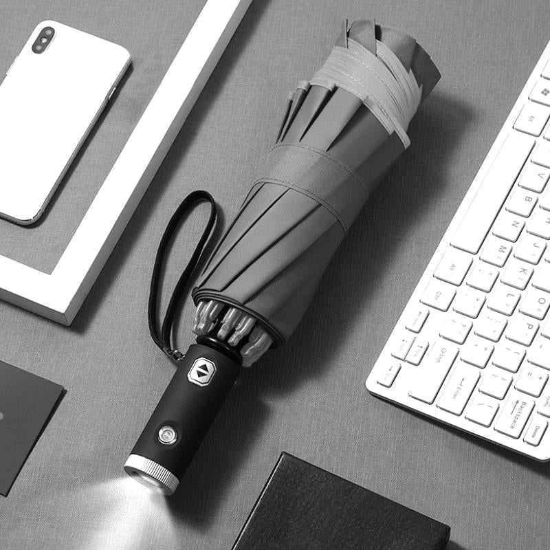 Compact Windproof Umbrella with Reflective Strip - Halri
