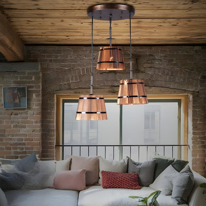 Rustic Wooden Hanging Bar Light