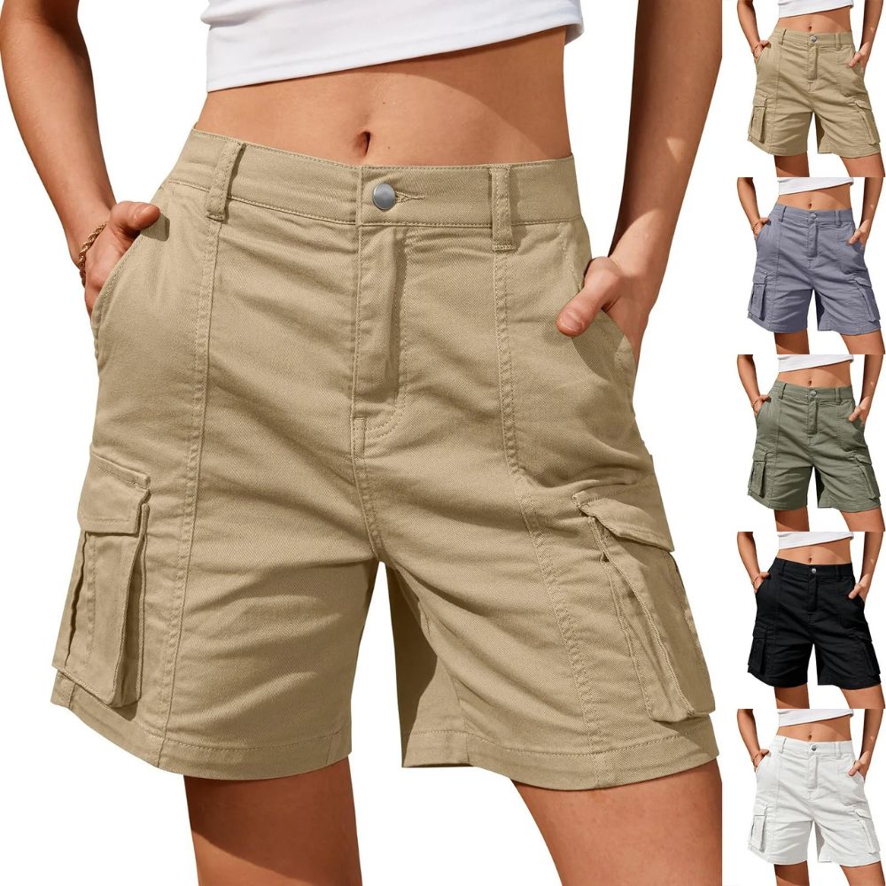 Women's Comfortable Elastic Waist Work Shorts - Halri