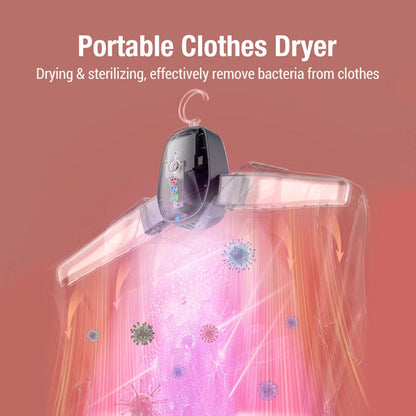 Compact Heated Clothes Drying Rack with Sanitizer