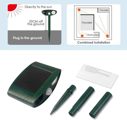 Outdoor Solar Animal Repeller | Waterproof Pest Deterrent