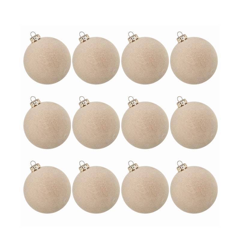 Luxurious Velvet Christmas Tree Decorations 12 Pack
