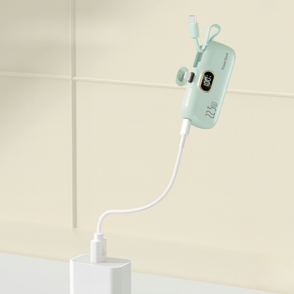 Portable electronic device with digital display on a beige background