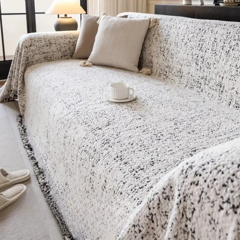 Stylish Sofa Slipcover Gray Bohemian Pattern - Halri