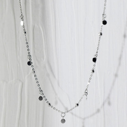 Simple Sterling Silver Chain Choker Necklace