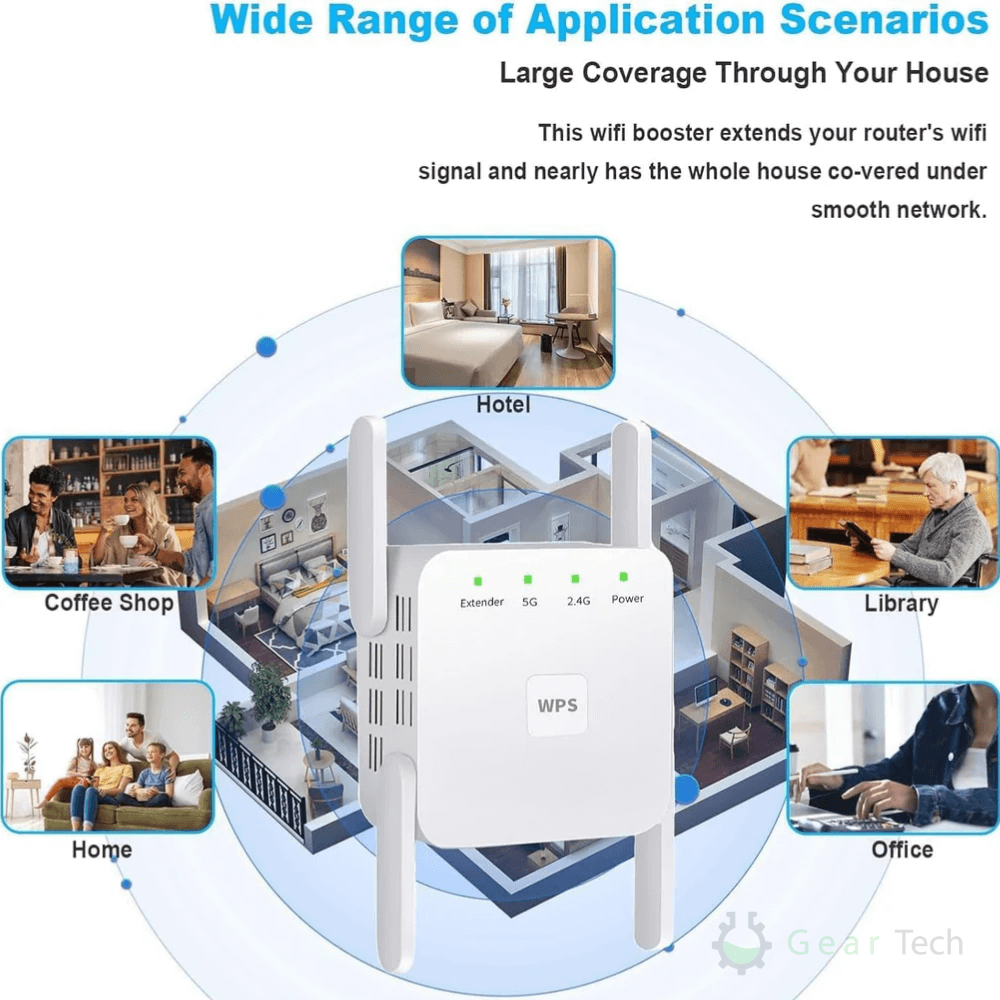 Fast WiFi Range Extender Strong Home Network Booster