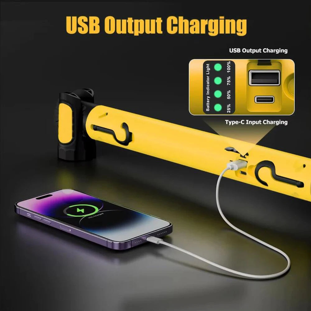 Portable LED Workshop Lamp with Strong Magnet Base