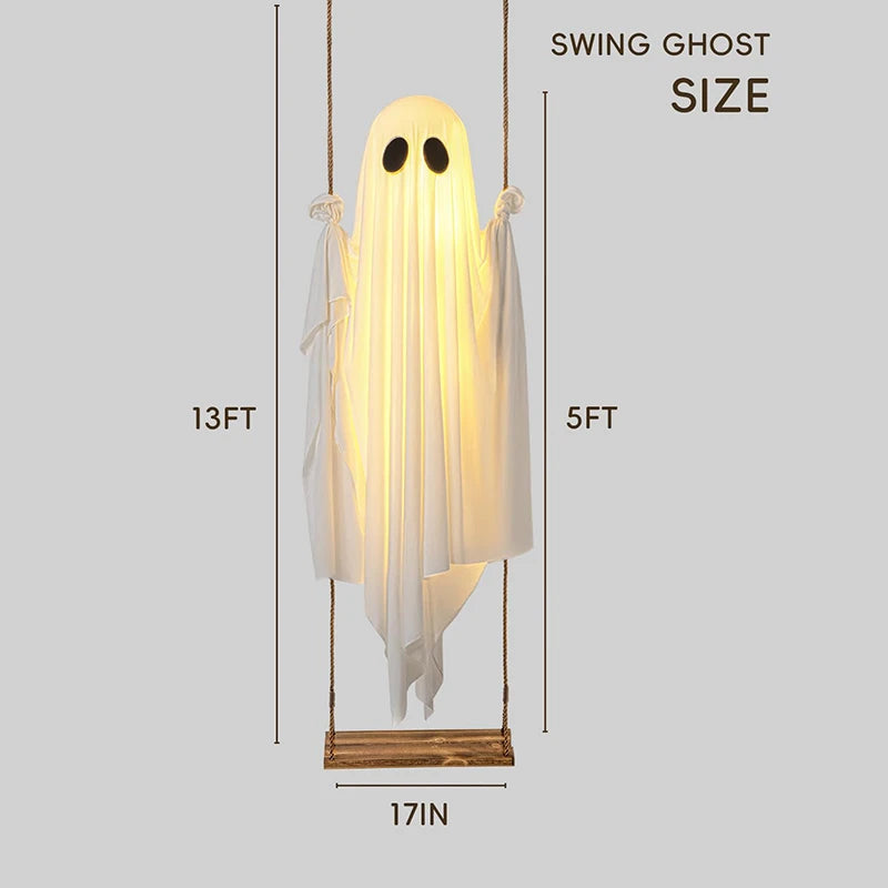 Spooky Hanging Ghost Yard Decor with LED Lights