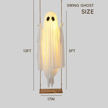 Spooky Hanging Ghost Yard Decor with LED Lights