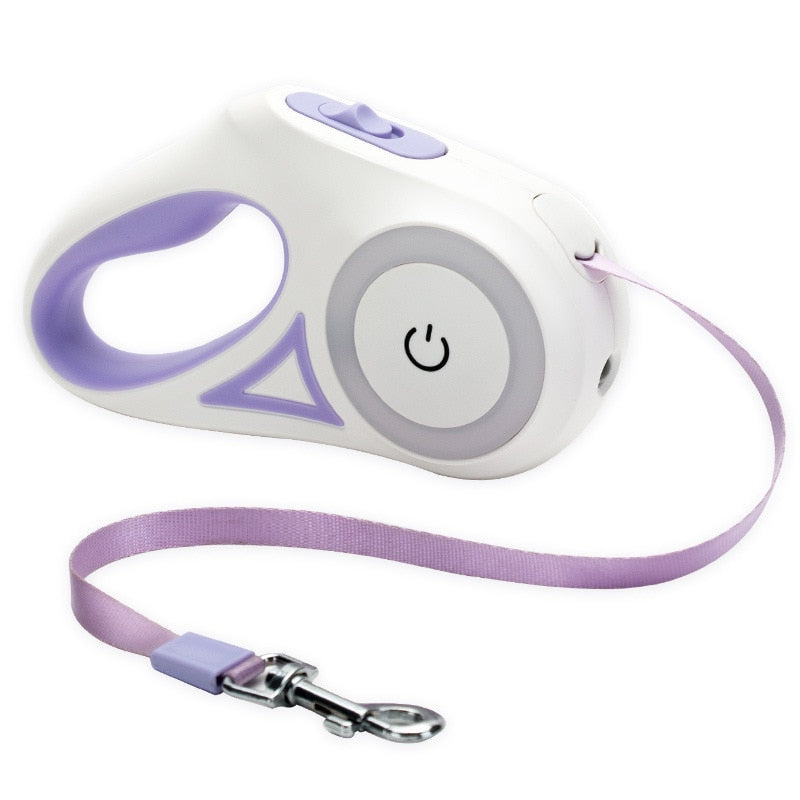 Bright Safety Dog Leash with LED Flashlight