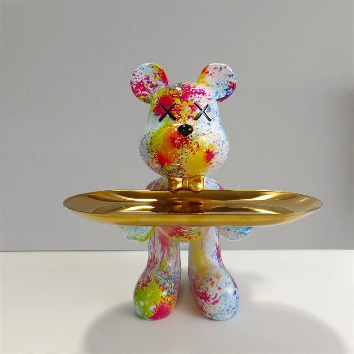 Cute Bear Figurine Serving Tray