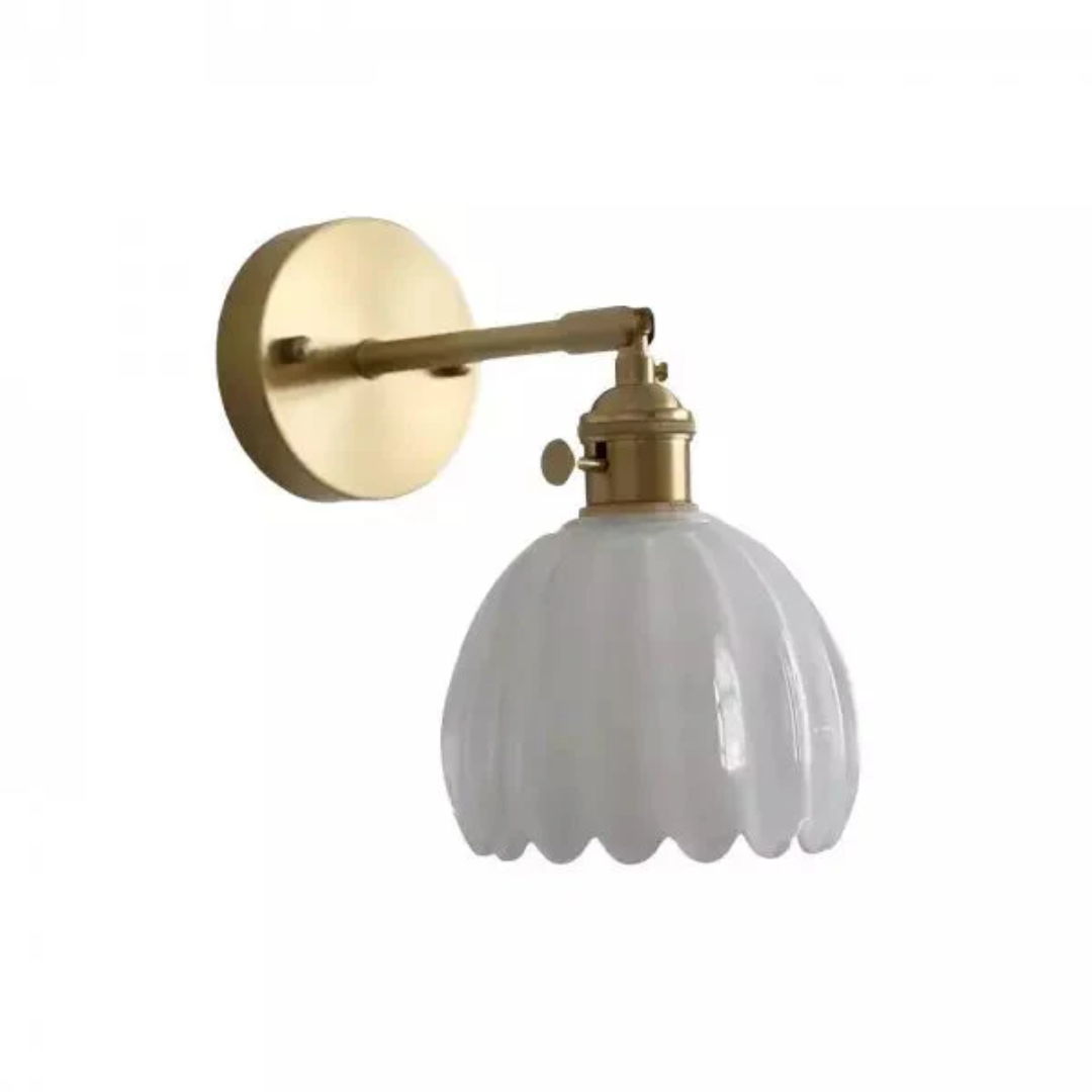 Vintage Style Tulip Glass Wall Light