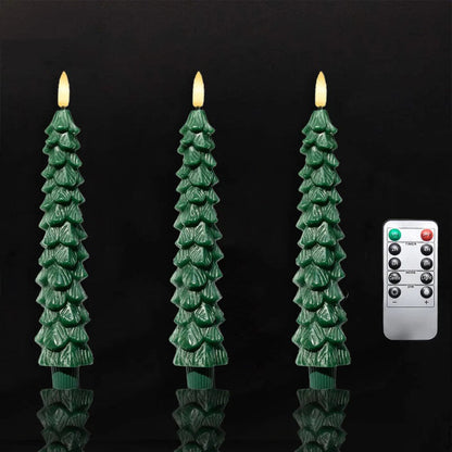 Rustic Pine Tree Flameless Candles - Halri